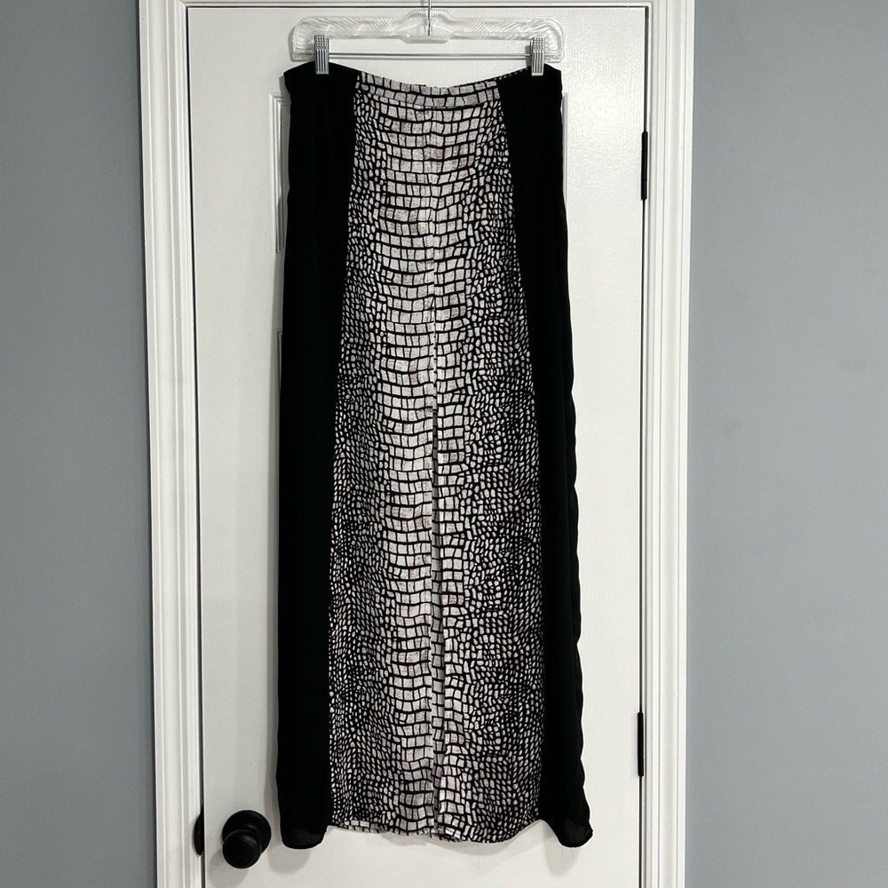 Animal Print Maxi Skirt with front slit